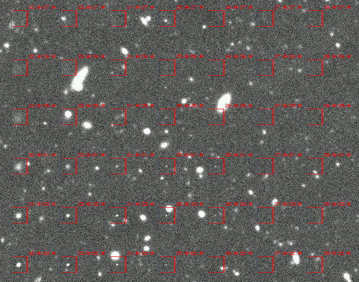 Exemple de galaxies ajoutés